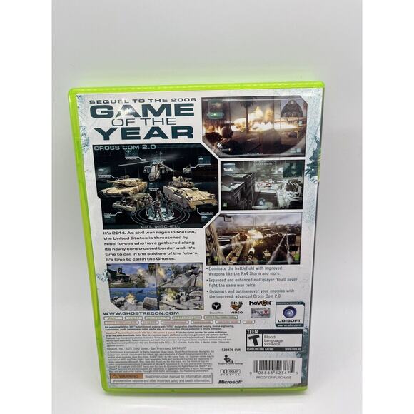Tom Clancy's Ghost Recon: Advanced Warfighter 2 (Microsoft Xbox 360, 2007) Comp - Picture 3 of 5